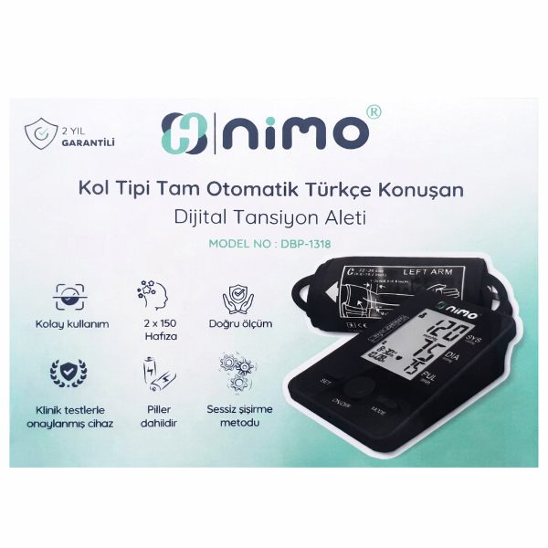 Nimo Tansiyon Aleti Konuşan Koldan Ölçer Fully Otomatik
